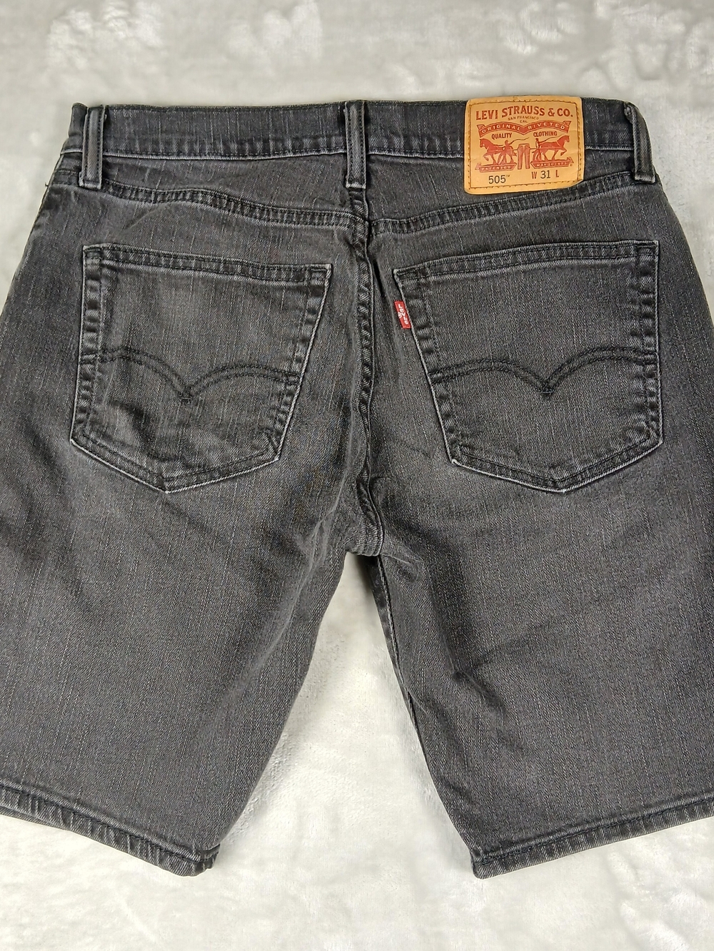 Levi's 505 Denim Shorts 31 Men's Black